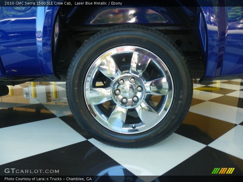 Laser Blue Metallic / Ebony 2010 GMC Sierra 1500 SLE Crew Cab