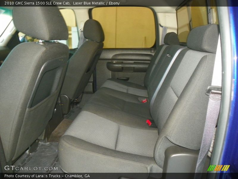 Laser Blue Metallic / Ebony 2010 GMC Sierra 1500 SLE Crew Cab