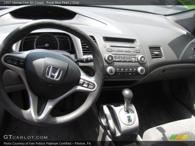Royal Blue Pearl / Gray 2007 Honda Civic EX Coupe