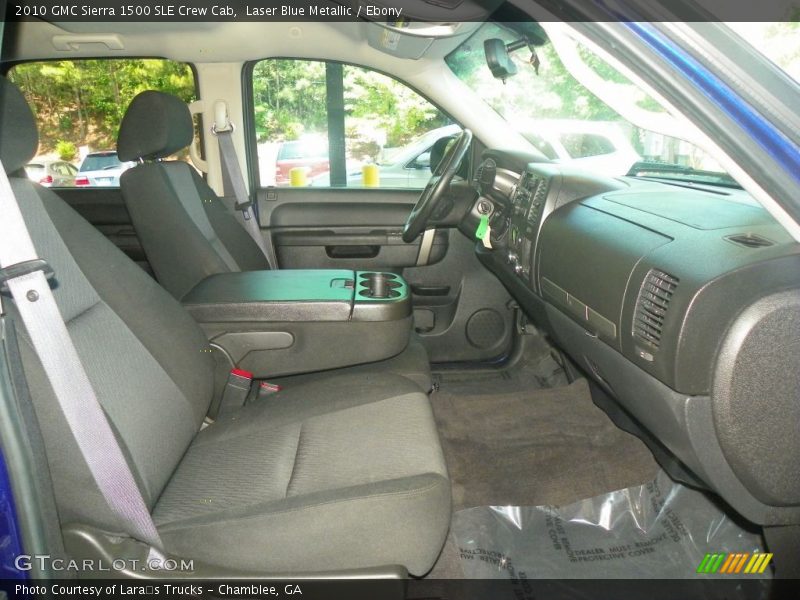 Laser Blue Metallic / Ebony 2010 GMC Sierra 1500 SLE Crew Cab