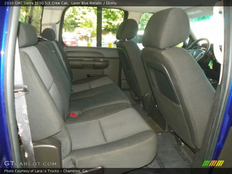 Laser Blue Metallic / Ebony 2010 GMC Sierra 1500 SLE Crew Cab