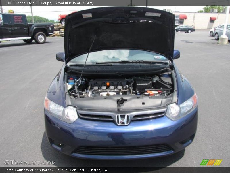 Royal Blue Pearl / Gray 2007 Honda Civic EX Coupe