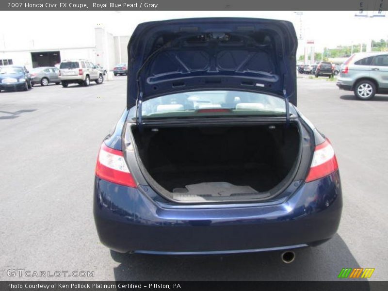 Royal Blue Pearl / Gray 2007 Honda Civic EX Coupe