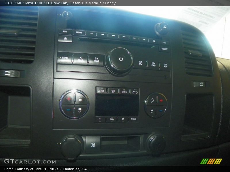 Laser Blue Metallic / Ebony 2010 GMC Sierra 1500 SLE Crew Cab