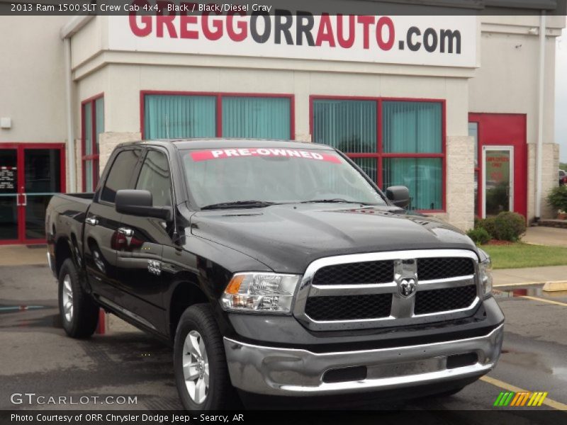 Black / Black/Diesel Gray 2013 Ram 1500 SLT Crew Cab 4x4