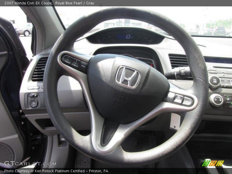 Royal Blue Pearl / Gray 2007 Honda Civic EX Coupe