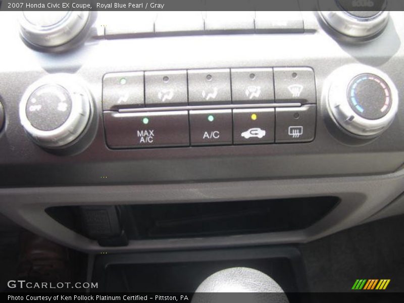 Royal Blue Pearl / Gray 2007 Honda Civic EX Coupe