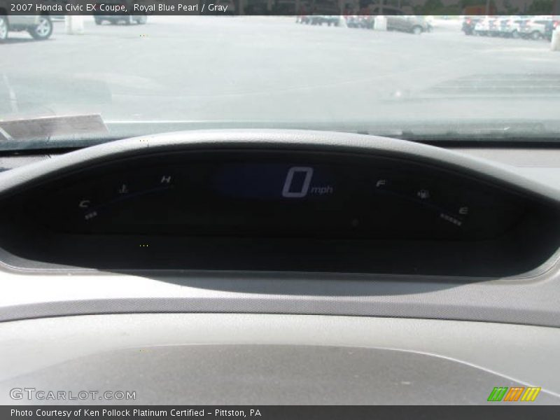 Royal Blue Pearl / Gray 2007 Honda Civic EX Coupe