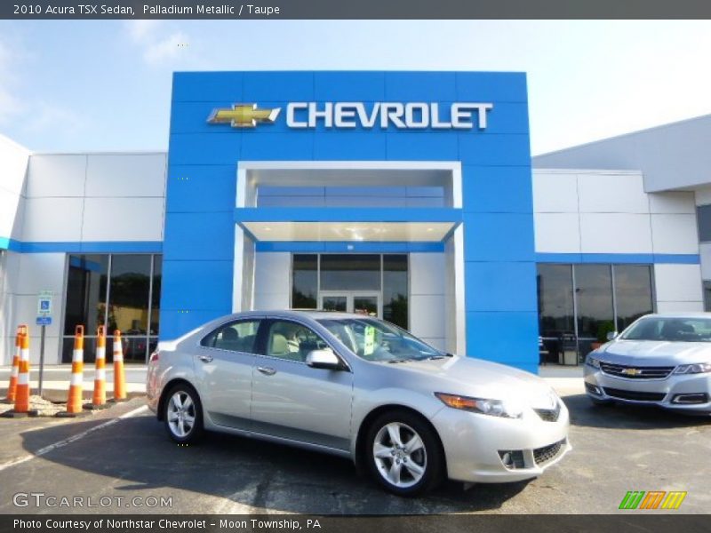 Palladium Metallic / Taupe 2010 Acura TSX Sedan
