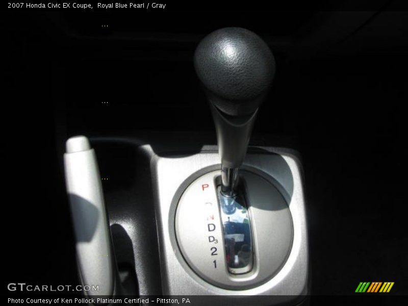 Royal Blue Pearl / Gray 2007 Honda Civic EX Coupe