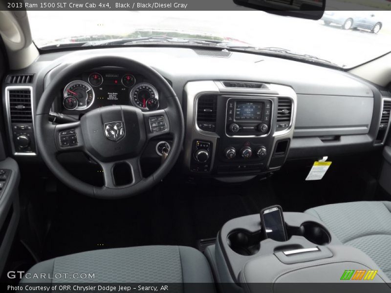 Black / Black/Diesel Gray 2013 Ram 1500 SLT Crew Cab 4x4