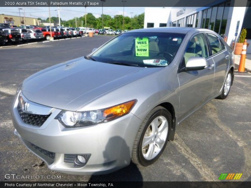 Palladium Metallic / Taupe 2010 Acura TSX Sedan