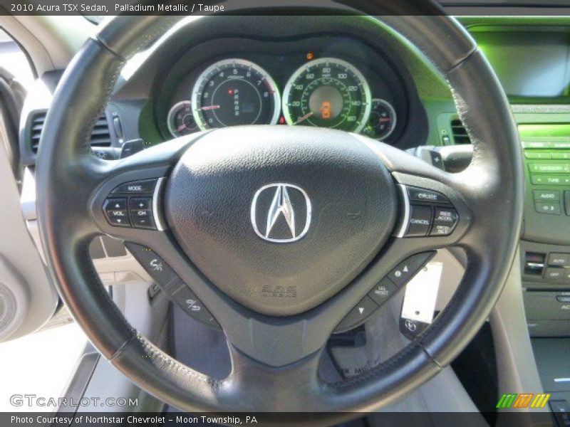 Palladium Metallic / Taupe 2010 Acura TSX Sedan