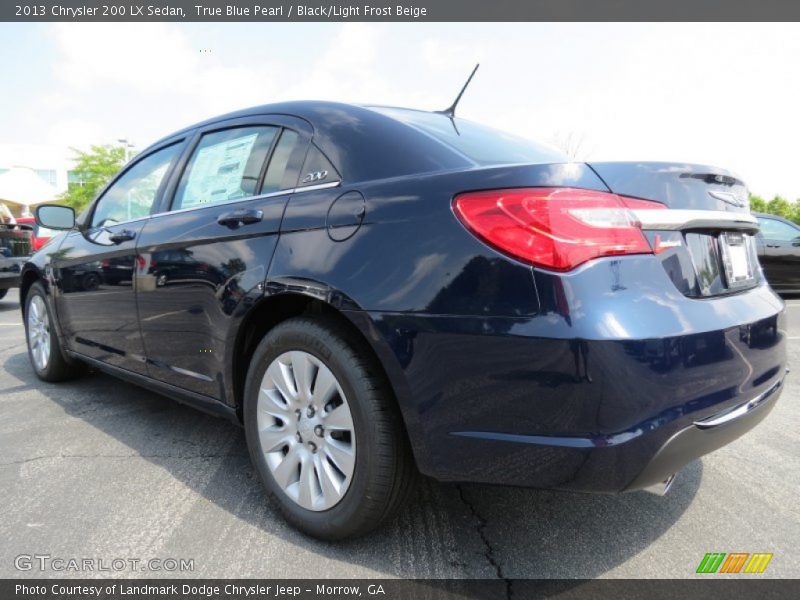 True Blue Pearl / Black/Light Frost Beige 2013 Chrysler 200 LX Sedan