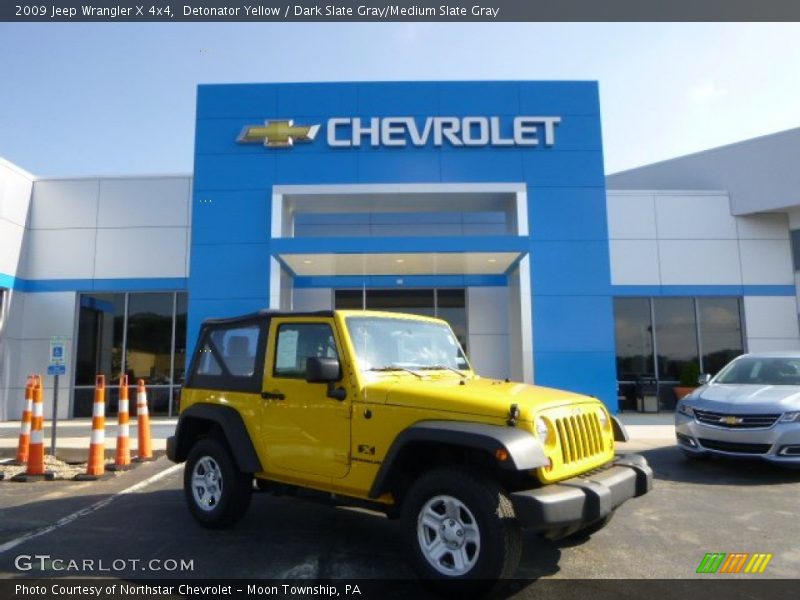 Detonator Yellow / Dark Slate Gray/Medium Slate Gray 2009 Jeep Wrangler X 4x4