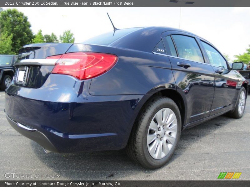 True Blue Pearl / Black/Light Frost Beige 2013 Chrysler 200 LX Sedan