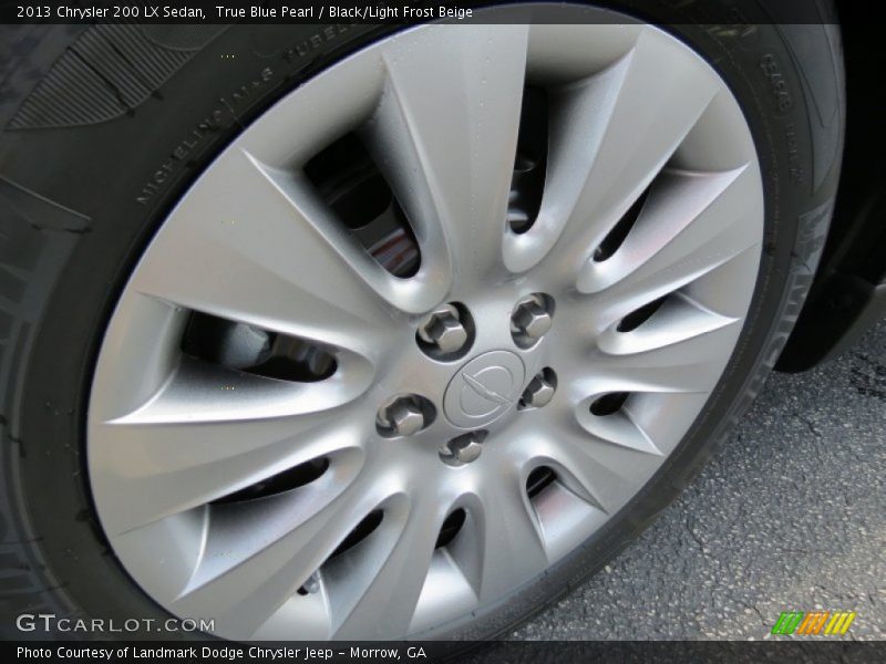 True Blue Pearl / Black/Light Frost Beige 2013 Chrysler 200 LX Sedan