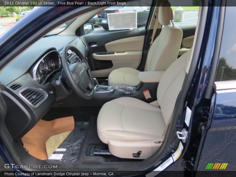 True Blue Pearl / Black/Light Frost Beige 2013 Chrysler 200 LX Sedan