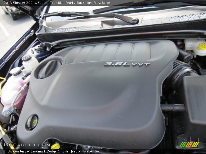 True Blue Pearl / Black/Light Frost Beige 2013 Chrysler 200 LX Sedan