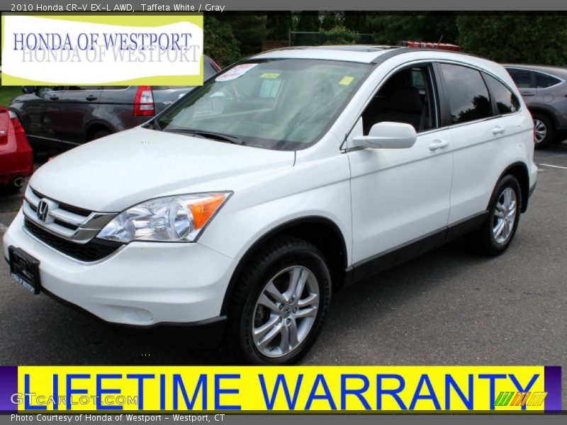 Taffeta White / Gray 2010 Honda CR-V EX-L AWD