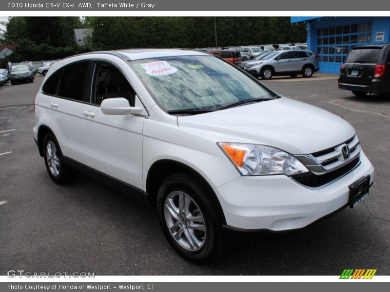 Taffeta White / Gray 2010 Honda CR-V EX-L AWD