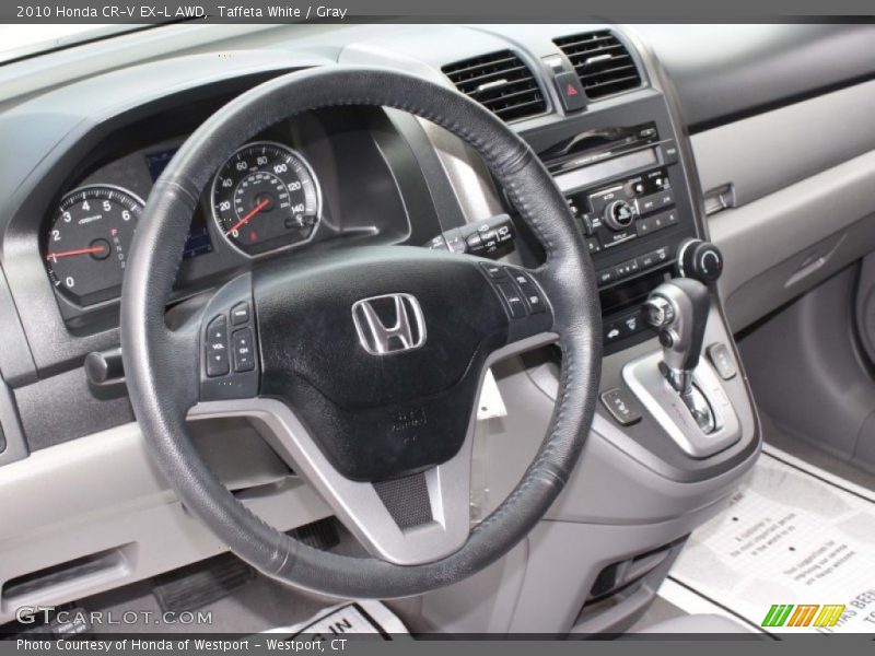 Taffeta White / Gray 2010 Honda CR-V EX-L AWD