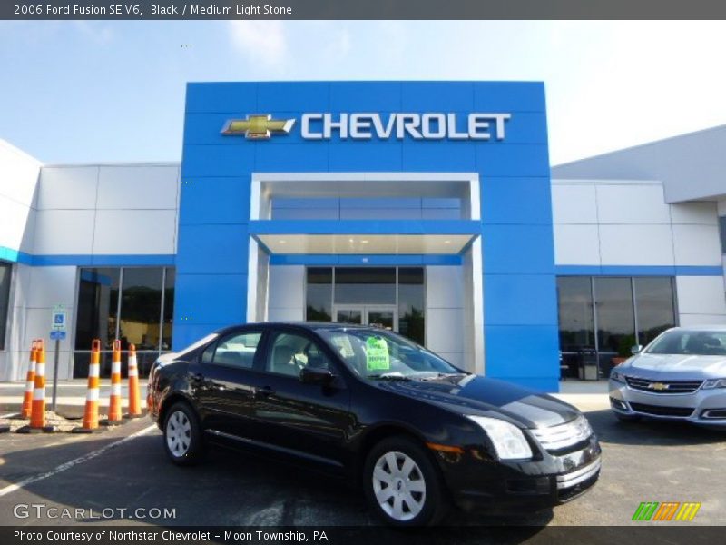 Black / Medium Light Stone 2006 Ford Fusion SE V6