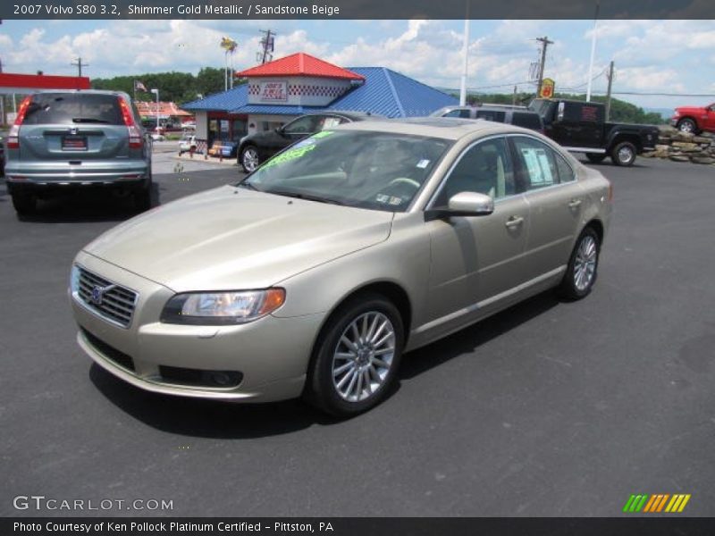 Shimmer Gold Metallic / Sandstone Beige 2007 Volvo S80 3.2