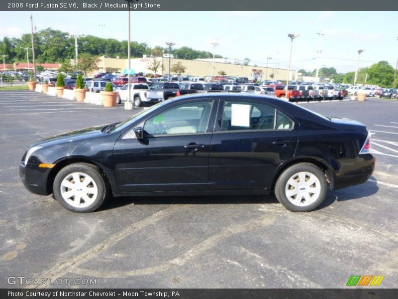 Black / Medium Light Stone 2006 Ford Fusion SE V6