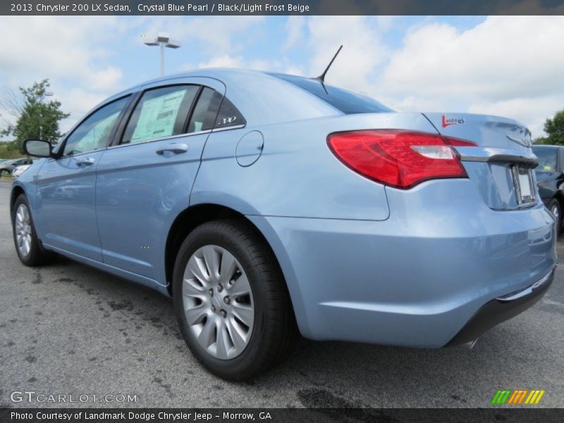 Crystal Blue Pearl / Black/Light Frost Beige 2013 Chrysler 200 LX Sedan