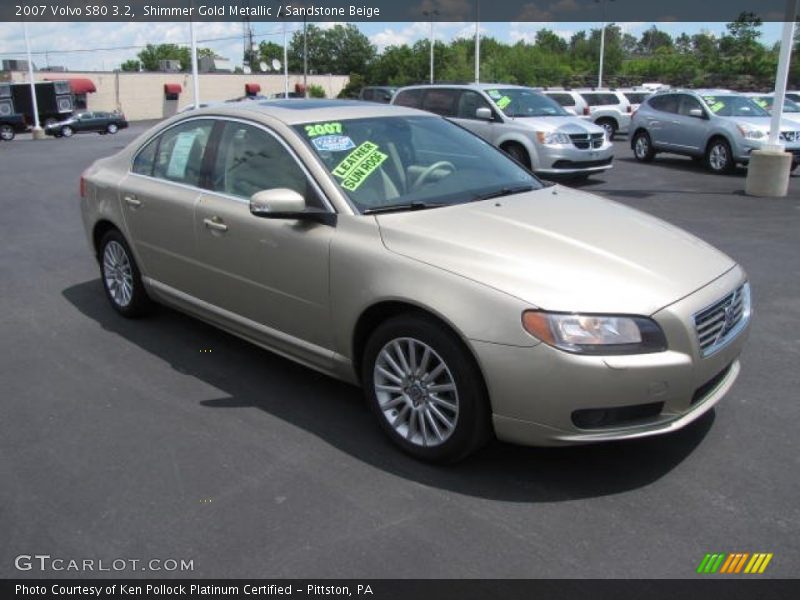 Shimmer Gold Metallic / Sandstone Beige 2007 Volvo S80 3.2