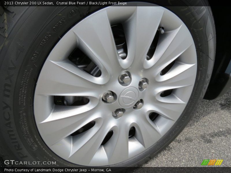 Crystal Blue Pearl / Black/Light Frost Beige 2013 Chrysler 200 LX Sedan