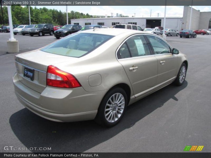 Shimmer Gold Metallic / Sandstone Beige 2007 Volvo S80 3.2