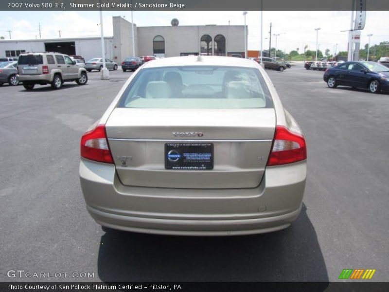 Shimmer Gold Metallic / Sandstone Beige 2007 Volvo S80 3.2