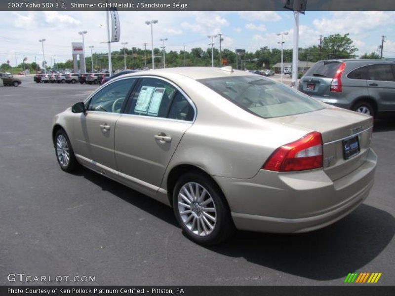 Shimmer Gold Metallic / Sandstone Beige 2007 Volvo S80 3.2