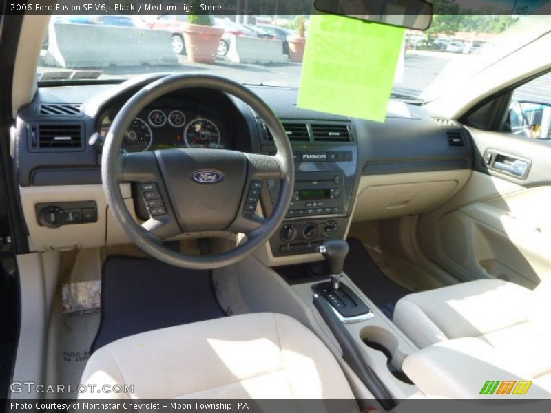 Black / Medium Light Stone 2006 Ford Fusion SE V6