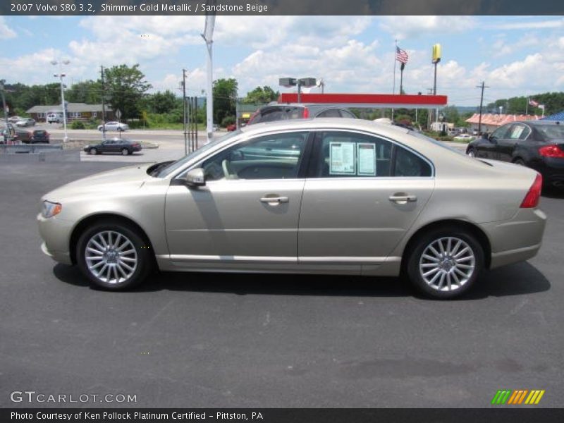 Shimmer Gold Metallic / Sandstone Beige 2007 Volvo S80 3.2