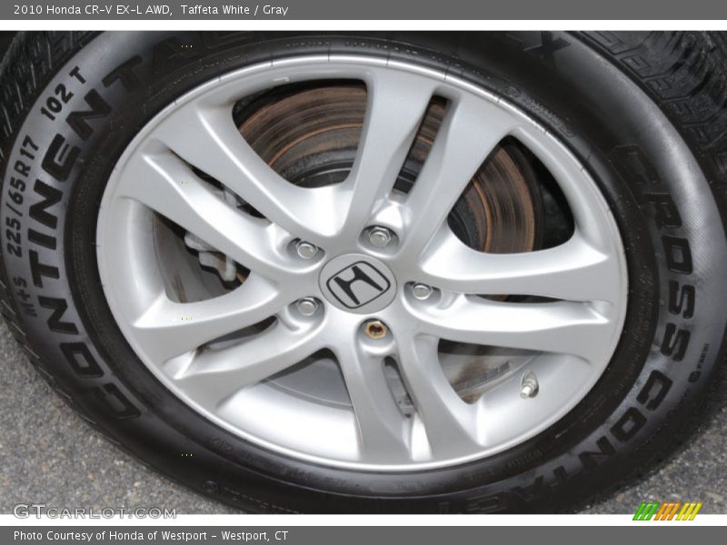 Taffeta White / Gray 2010 Honda CR-V EX-L AWD