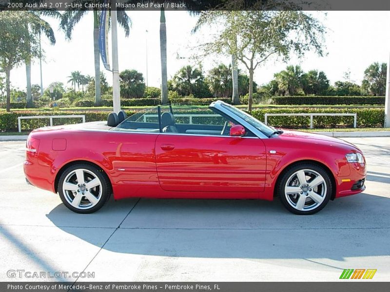 Misano Red Pearl / Black 2008 Audi A4 2.0T S-Line Cabriolet