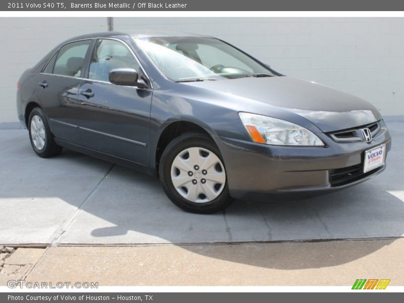 Barents Blue Metallic / Off Black Leather 2011 Volvo S40 T5