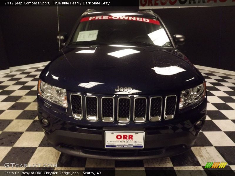 True Blue Pearl / Dark Slate Gray 2012 Jeep Compass Sport