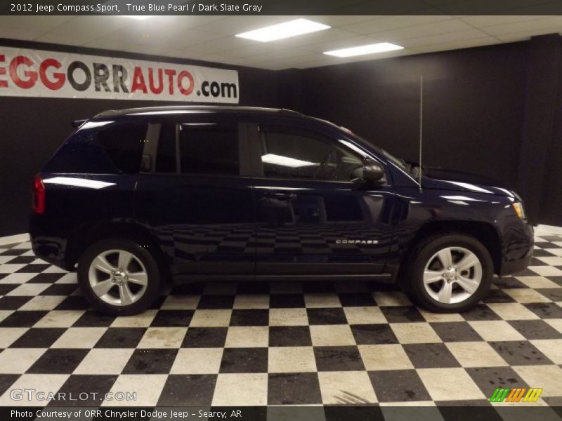 True Blue Pearl / Dark Slate Gray 2012 Jeep Compass Sport