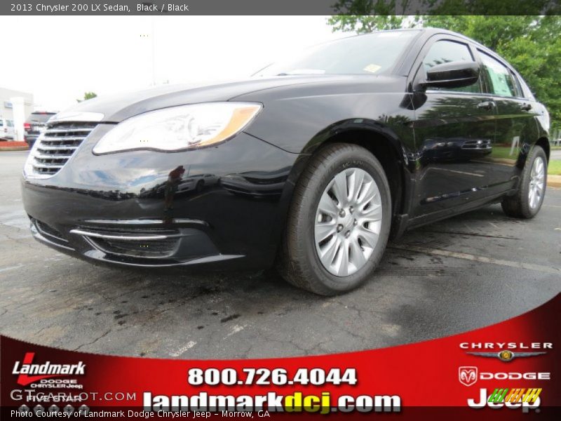 Black / Black 2013 Chrysler 200 LX Sedan