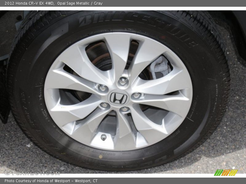 Opal Sage Metallic / Gray 2012 Honda CR-V EX 4WD