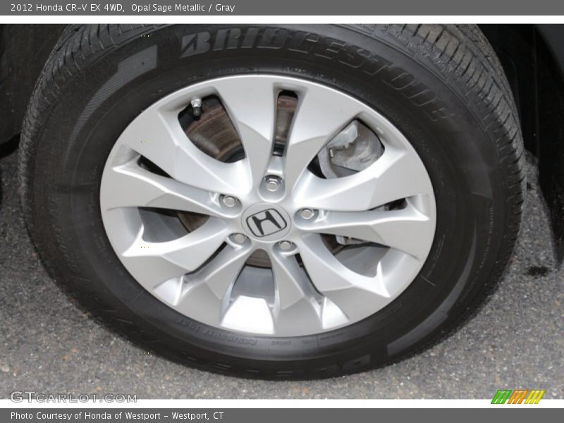 Opal Sage Metallic / Gray 2012 Honda CR-V EX 4WD