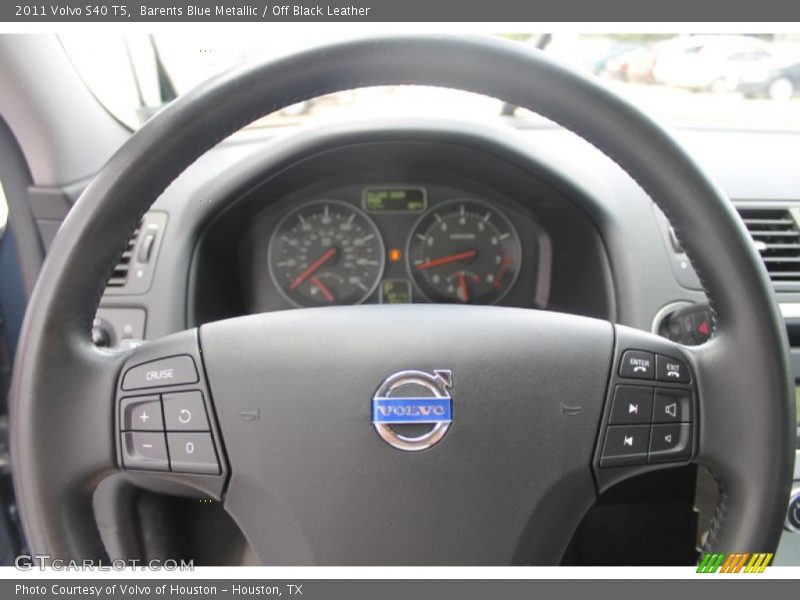 Barents Blue Metallic / Off Black Leather 2011 Volvo S40 T5