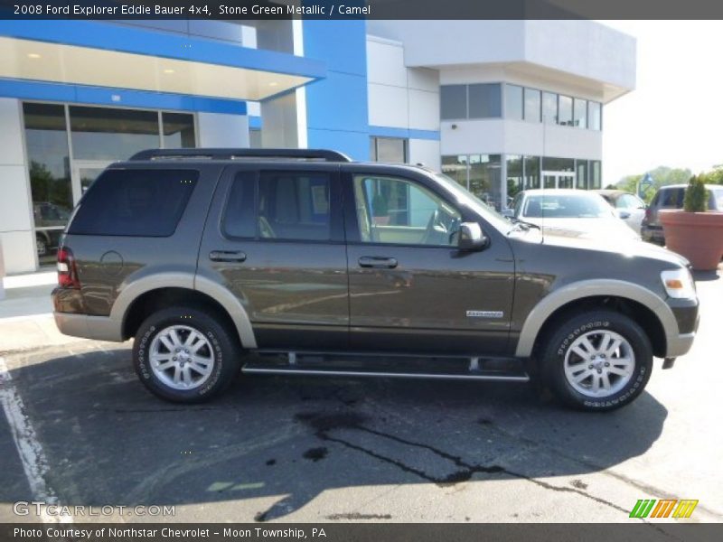 Stone Green Metallic / Camel 2008 Ford Explorer Eddie Bauer 4x4