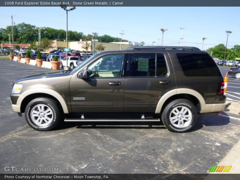 Stone Green Metallic / Camel 2008 Ford Explorer Eddie Bauer 4x4