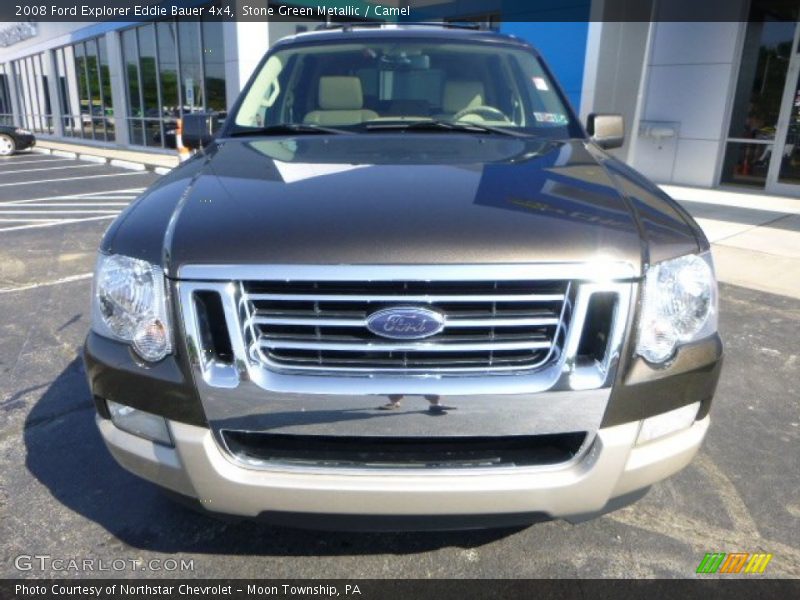 Stone Green Metallic / Camel 2008 Ford Explorer Eddie Bauer 4x4