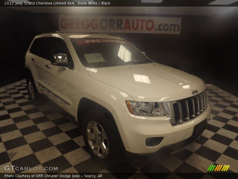 Stone White / Black 2012 Jeep Grand Cherokee Limited 4x4
